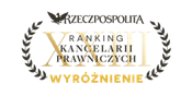 Wyróżnienie w kategorii ochrony prywatności i danych osobowych w wg. XXIII Rankingu Rankingu Kancelarii Prawniczych Rzeczpospolitej